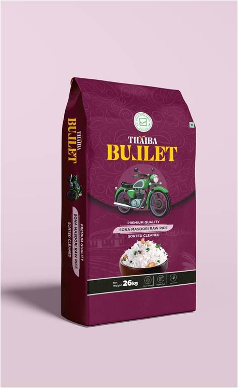 THAIBA RAW SONA MASOORI RICE 25KG